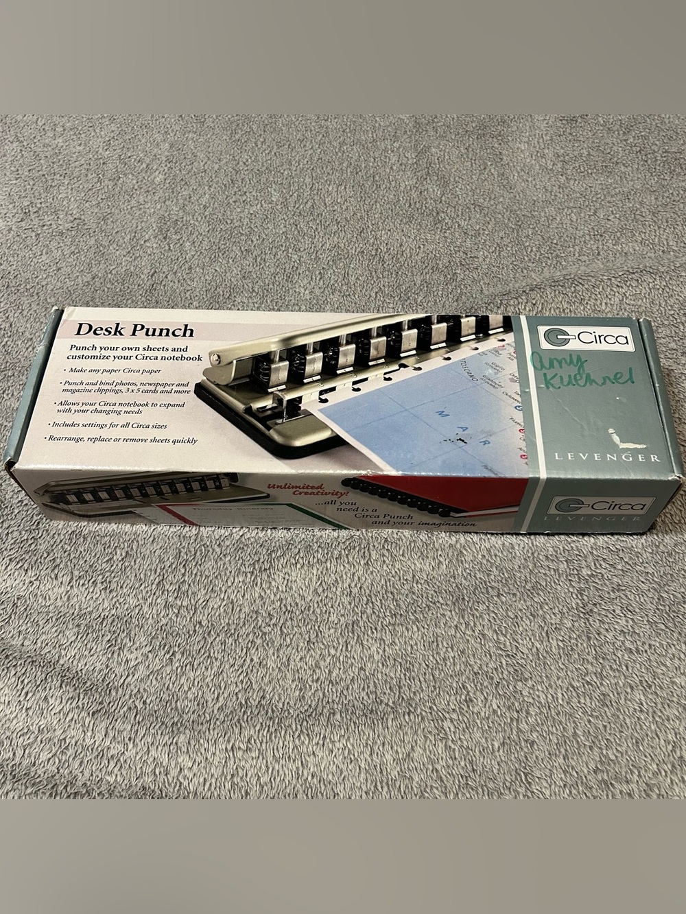 Levenger Circa Universal Desk Punch with adjustable slide